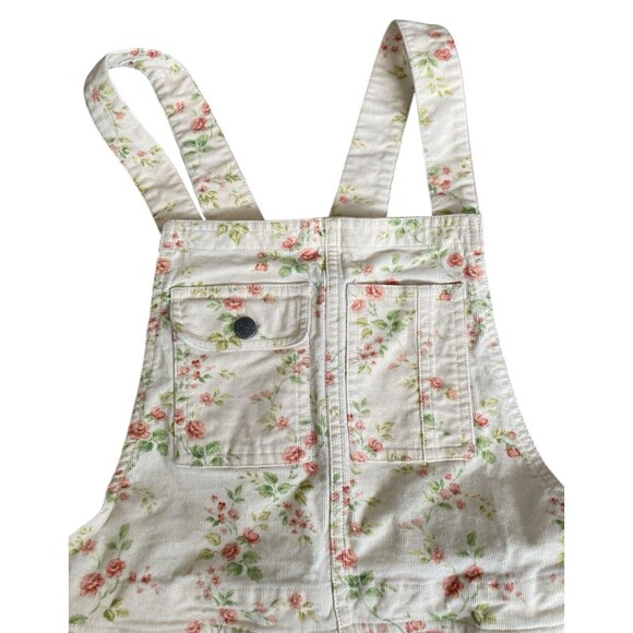 Polo Ralph Lauren Girls 16 Floral Corduroy Overall Dress Jumper Cottagecore - Picture 2 of 8